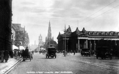 Looking East Along Princes Street, Edinburgh by Valentine and Sons Ltd