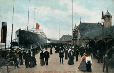 Steamship SS Celtic at the Quayside, Liverpool, Lancashire by Valentine and Sons Ltd