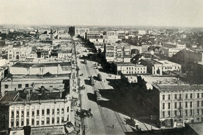 Winnipeg Today, Looking Up Main Street. The Rapid Growth of Modern Canada, c1930 by Valentine and Sons Ltd