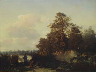 Landscape with Anglers by Valerian Konstantinovich Kamenev