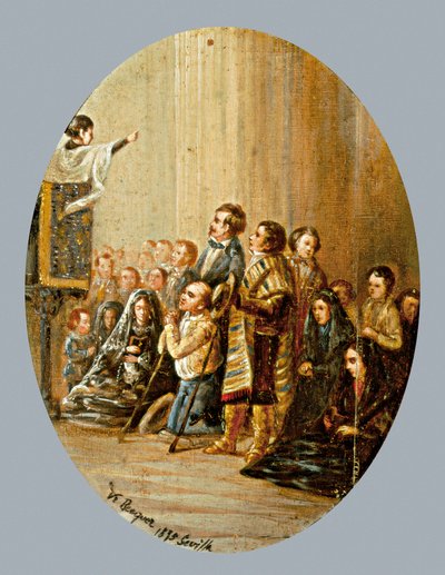 The sermon by Valeriano Domínguez Bécquer