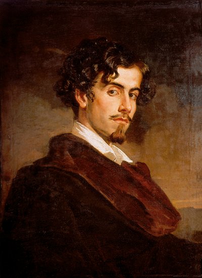 Portrait of Gustavo Adolfo Becquer, Spanish writer by Valeriano Domínguez Bécquer