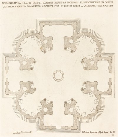 Ground Plan of the Church of Saint John the Baptist by Valerien Regnard