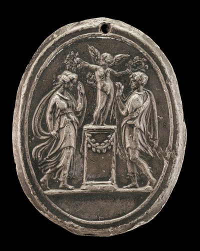Cupid Crowning Two Lovers by Valerio Belli