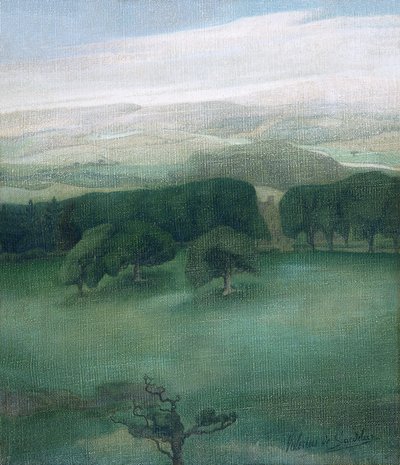 Mountains in Cardiganshire by Valerius de Saedeleer