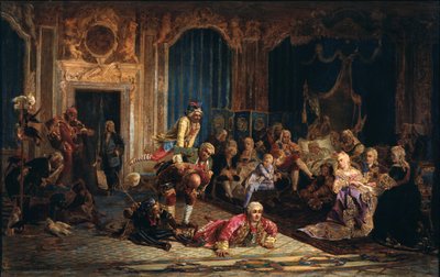 Jesters at the Court of Empress Anna Ioannovna, 1872 by Valery Ivanovich Jacobi