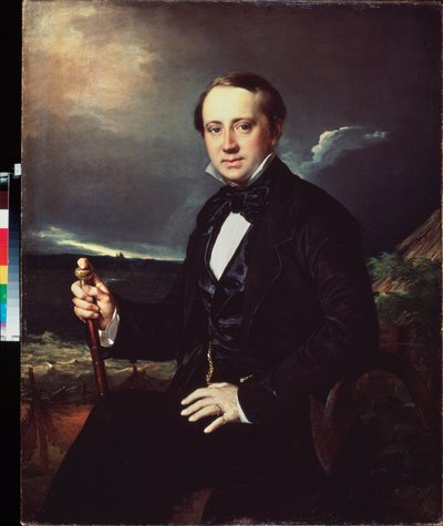 Portrait of Alexander Sapozhnikov by Vasili Andreevich Tropinin