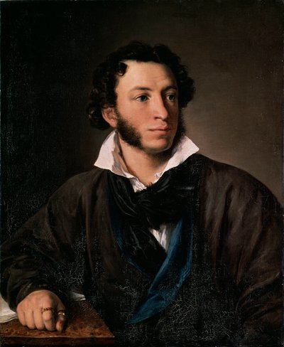 Portrait of the Author Alexander Pushkin by Vasili Andreevich Tropinin