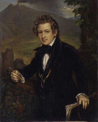 Portrait of the Painter Karl Pavlovich Bryullov by Vasili Andreevich Tropinin