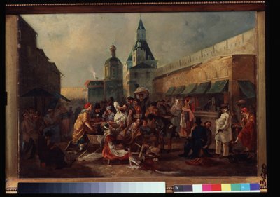 Refreshment Stall Near the Chinese Wall in Moscow by Vasili Egorovich Astrakhov