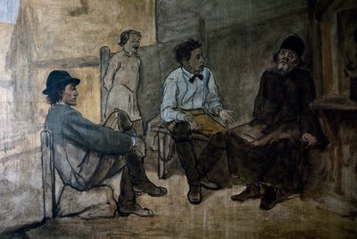 Dispute about religion by Vasili Grigorevich Perov