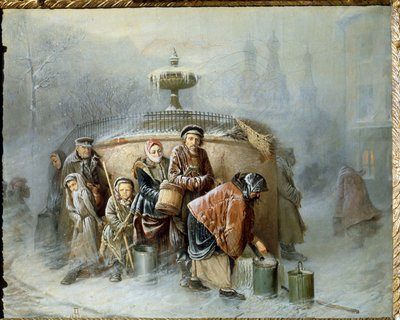 The Queue at the Fountain by Vasili Grigorevich Perov