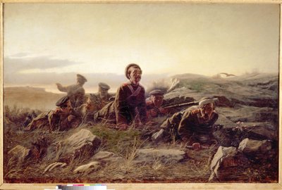 Plastounes at Sevastopol. (Battle of Malakoff) by Vasili Grigorevich Perov
