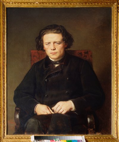 Portrait of Anton Rubinstein by Vasili Grigorevich Perov