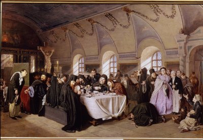 A Meal in The Monastery by Vasili Grigorevich Perov