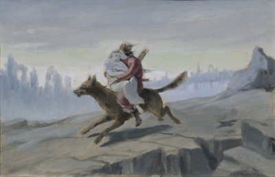 Ivan Tsarevich Riding the Gray Wolf by Vasili Grigorevich Perov