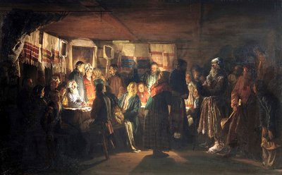 A Sorcerer Comes to a Peasant Wedding by Vasili Maximovich Maximov