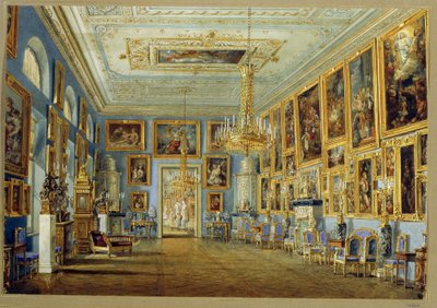 The Art Gallery in the Yusupov Palace in St. Petersburg by Vasili Semenovich Sadovnikov