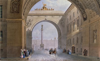 The Arch of the General Staff Building in Saint Petersburg by Vasili Semenovich Sadovnikov
