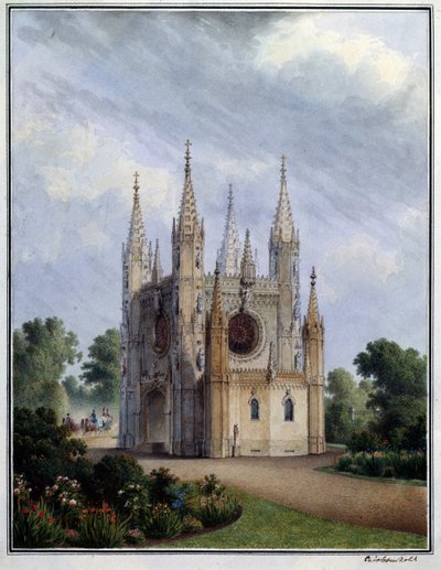 The Gothic Church of Peterhof by Vasili Semenovich Sadovnikov