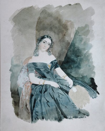Portrait of Leonilla Ivanovna Baryatinskaya, Princess zu Sayn Wittgenstein by Vasili Semenovich Sadovnikov