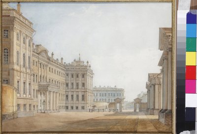 View of the Anichkov Palace in St Petersburg by Vasili Semenovich Sadovnikov