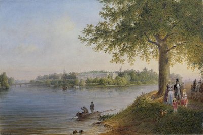 View of the Kamennoostrovsky Palace in St Petersburg by Vasili Semenovich Sadovnikov
