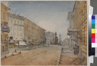 Voznesensky Prospekt in Saint Petersburg by Vasili Semenovich Sadovnikov