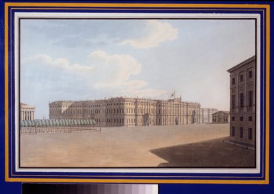 View of the Winter Palace from Neva Avenue, Saint Petersburg by Vasili Semenovich Sadovnikov
