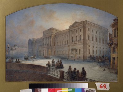 View of the Marlinsky Palace in Winter by Vasili Semenovich Sadovnikov