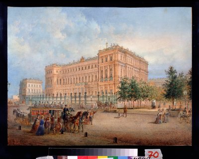 View of the Nicholas Palace in Saint Petersburg by Vasili Semenovich Sadovnikov