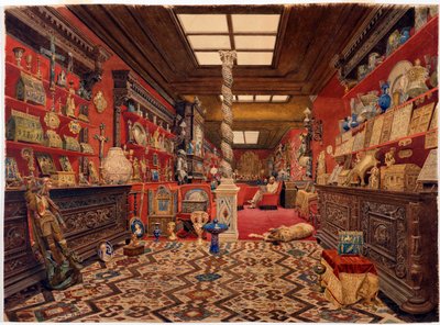 The Gallery of Alexander Basilewsky Residence in Paris by Vasili Vasilievich Vereshchagin