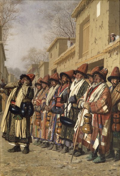 Dervishes Chorus Begging Alms in Tashkent by Vasili Vasilievich Vereshchagin