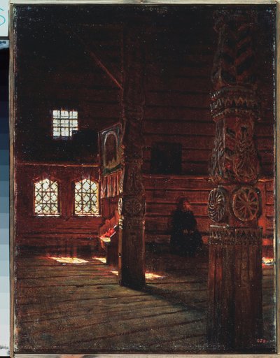 Interior of the Peter and Paul Church in Puchug by Vasili Vasilievich Vereshchagin