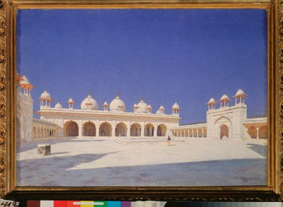 The Pearl Mosque in Red Fort of Agra in India by Vasili Vasilievich Vereshchagin