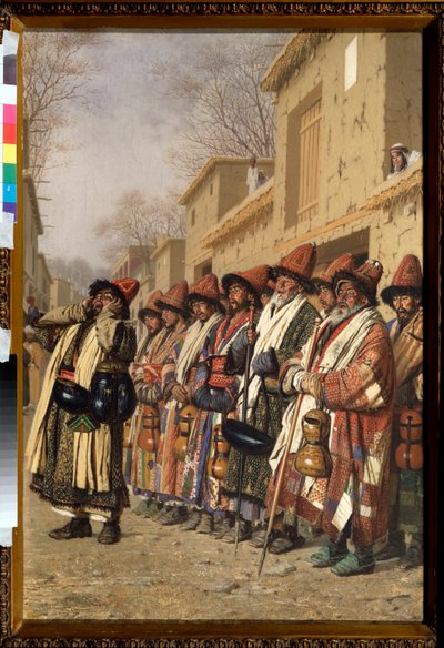 Dervishes Chorus Begging Alms in Tashkent by Vasili Vasilievich Vereshchagin