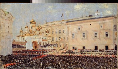 The Coronation of the Emperor Alexander III in the Moscow Kremlin on 15th May 1883 by Vasili Vasilievich Vereshchagin