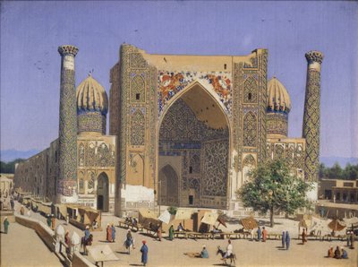 The Sherdar Madrasah at the Registan Square in Samarkand by Vasili Vasilievich Vereshchagin