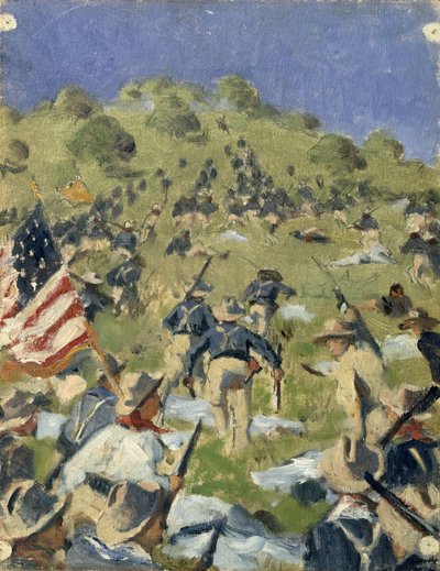 Theodore Roosevelt taking the Saint-Juan Heights by Vasili Vasilievich Vereshchagin