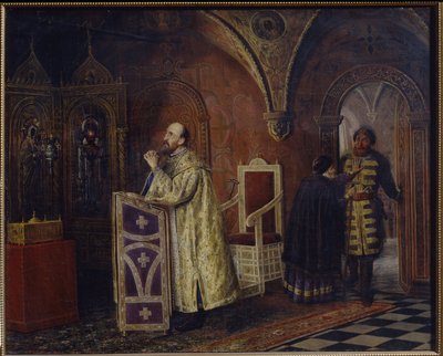 Tsar Ivan IV The Terrible Praying by Vasili Vladimirovits Pukirev