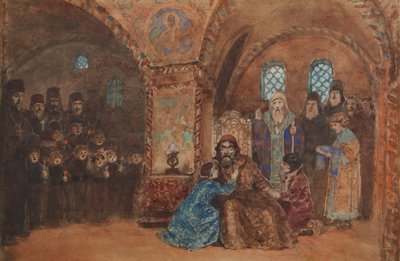 Stage Design for the Opera Boris Godunov by Vasilij Dmitrievich Polenov