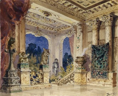 Stage Design for the Opera The Scarlet Rose by N. Krotkov by Vasilij Dmitrievich Polenov