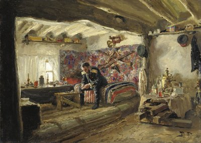 The Rushchuk Regiments Headquarters of Rushchuk Tsesarevich Alexander Alexandrovich at Brestovets by Vasilij Dmitrievich Polenov