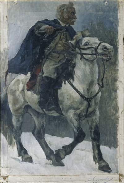 Alexander Suvorov on horseback, 1897-1898 by Vasilij Ivanovic Surikov