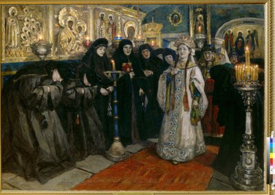 Tsarevna Visiting a Nunnery by Vasilij Ivanovic Surikov