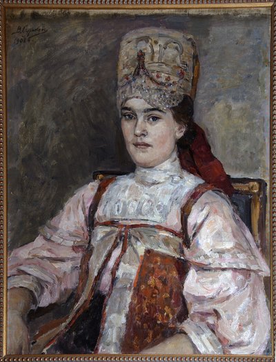 Portrait of Natalia Fyodorovna Matveyeva by Vasilij Ivanovic Surikov