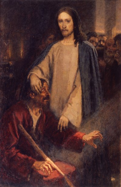 The Healing of the Blind Man of Jericho by Vasilij Ivanovic Surikov