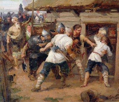 The Pagans Killed the First Christians of Kievan Rus by Vasilij Ivanovic Surikov