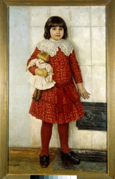 The Girl with the Doll by Vasilij Ivanovic Surikov