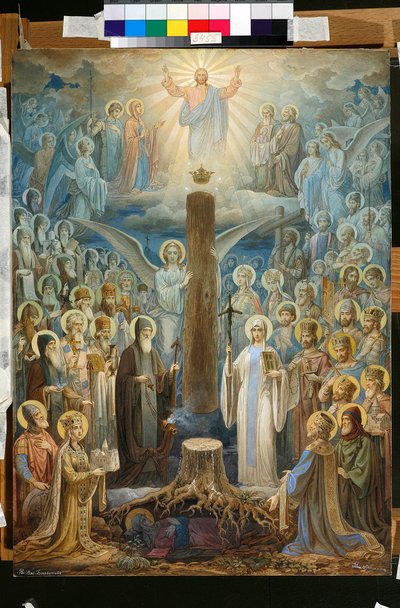 The Glory of the Georgian Orthodox Church: Illustration of the Legend of the Living Column by Vasily Andreyevich Barvitov